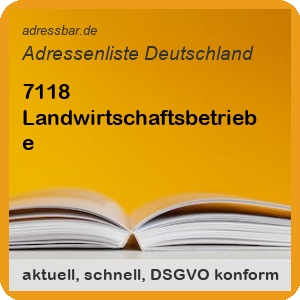 Firmenadressen Liste Landwirtschaftsbetriebe