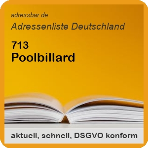Firmenadressen Liste Poolbillard
