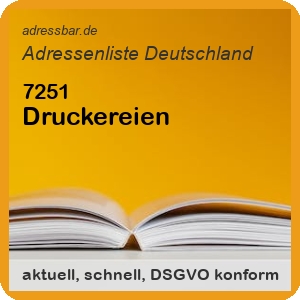 Firmenadressen Liste Druckereien