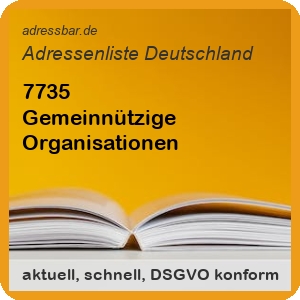 Firmenadressen Liste Gemeinnützige Organisationen