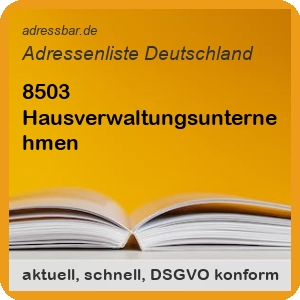 Firmenadressen Liste Hausverwaltungsunternehmen