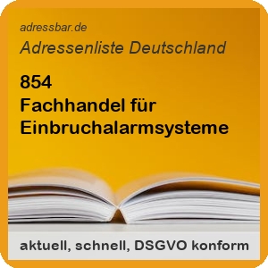 Firmenadressen Liste Fachhandel für Einbruchalarmsysteme