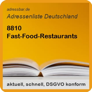 Firmenadressen Liste Fast-Food-Restaurants