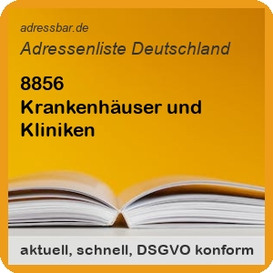 Firmenadressen Liste Krankenhäuser und Kliniken