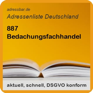 Firmenadressen Liste Bedachungsfachhandel