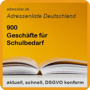 Firmenadressen Liste Geschäfte für Schulbedarf