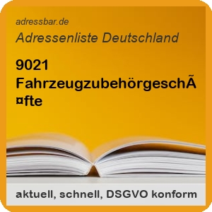 Firmenadressen Liste Fahrzeugzubehörgeschäfte