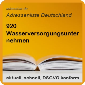 Firmenadressen Liste Wasserversorgungsunternehmen