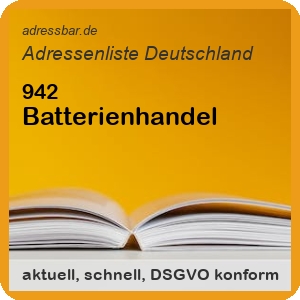 Firmenadressen Liste Batterienhandel
