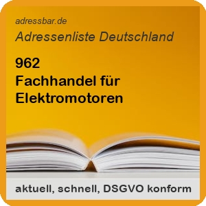 Firmenadressen Liste Fachhandel für Elektromotoren