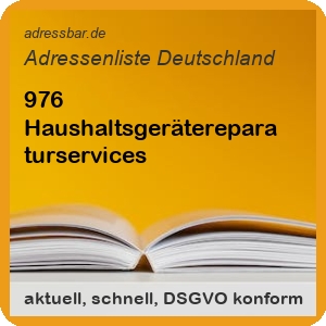 Firmenadressen Liste Haushaltsgerätereparaturservices