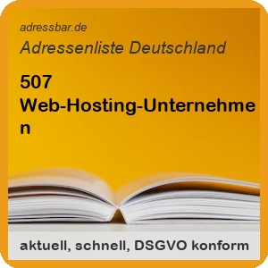 Web-Hosting-Unternehmen Adressenlisten