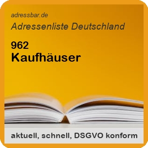 Kaufhäuser Adressenlisten