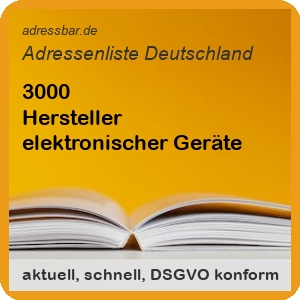 Hersteller elektronischer Geräte Adressenlisten