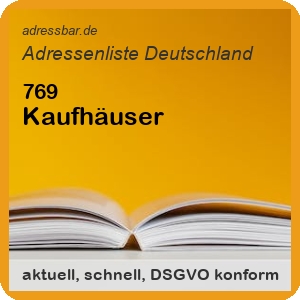 Kaufhäuser Adressenlisten