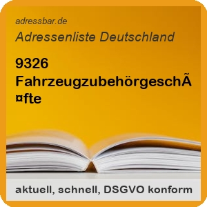 Fahrzeugzubehörgeschäfte Adressenlisten