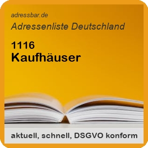 Kaufhäuser Adressenlisten
