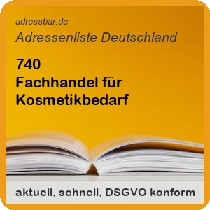 Fachhandel für Kosmetikbedarf Adressenlisten