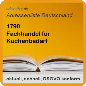 Fachhandel für Küchenbedarf Adressenlisten