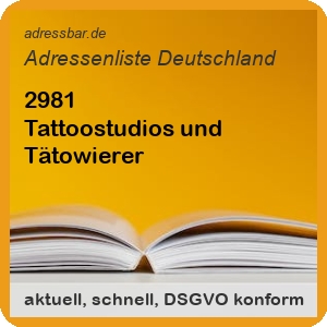 Tattoostudios und Tätowierer Adressenlisten